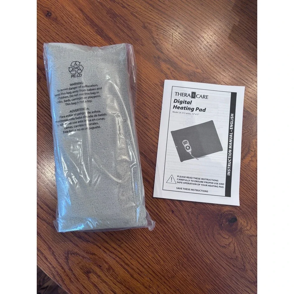 TheraCare Digital Heating Pad Moist Dry Heat Therapy 12x15 24-312 Series Gray